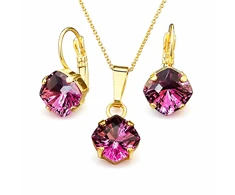 Diamond Sky Jewelry Papuošalų rinkinys moterims „Mystic (Amethyst)“ su Swarovski® kristalais