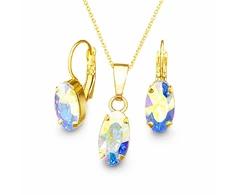 Diamond Sky Jewelry Papuošalų rinkinys moterims „Enigma (Aurora Borealis)“ su Swarovski® kristalais