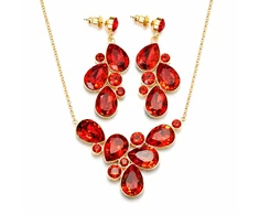 Diamond Sky Jewelry Papuošalų rinkinys moterims „Fillory Magic (Light Siam)“ su Preciosa® kristalais