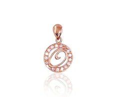 Diamond Sky Jewelry Auksinis raidės pakabukas su cirkoniais „O“
