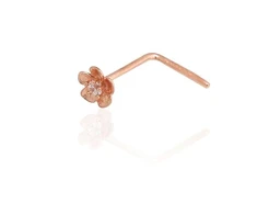 Diamond Sky Jewelry Auksinis nosies auskaras su cirkoniais „Auksinė Gėlė VI“