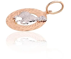Diamond Sky Jewelry Raudono aukso 585 prabos zodiako ženklo pakabukas „Avinas VII“