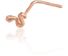 Diamond Sky Jewelry Auksinis nosies auskaras „Gyvatė“