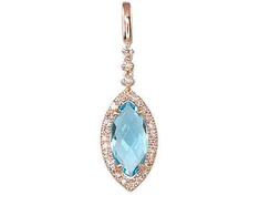 Diamond Sky Jewelry Raudono aukso 585 prabos pakabukas su deimantais ir topazais „Assortment“