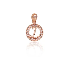 Diamond Sky Jewelry Auksinis raidės pakabukas su cirkoniais „I“