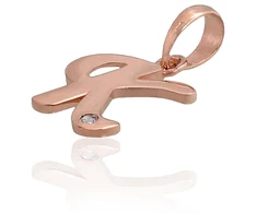 Diamond Sky Jewelry Auksinis raidės pakabukas su cirkoniais „K IV“
