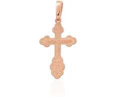 Diamond Sky Jewelry Raudono aukso 585 prabos kryželis „Išgelbėk ir Apsaugok VII“