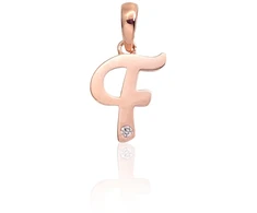 Diamond Sky Jewelry Auksinis raidės pakabukas su cirkoniais „F IV“