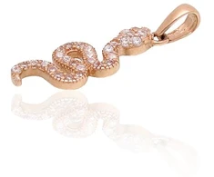 Diamond Sky Jewelry Auksinis pakabukas su cirkoniais „Gyvatė III“