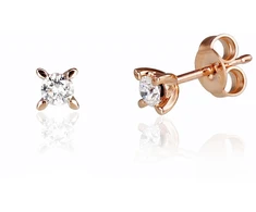Diamond Sky Jewelry Auksiniai auskarai su deimantais „Solitaras“