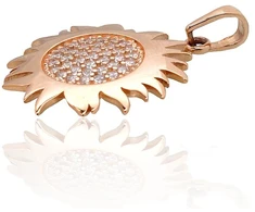 Diamond Sky Jewelry Auksinis pakabukas su cirkoniais „Auksinė Saulė XI“