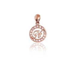 Diamond Sky Jewelry Auksinis raidės pakabukas su cirkoniais „H“