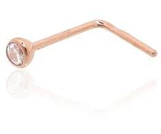 Diamond Sky Jewelry Raudono aukso 585 prabos pilvo auskaras su cirkoniais „Juno Mini II“
