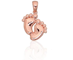 Diamond Sky Jewelry Raudono aukso 585 prabos pakabukas „Pėdsakai smėlyje VIII“