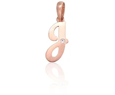 Diamond Sky Jewelry Auksinis raidės pakabukas su cirkoniais „J IV“