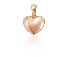 Diamond Sky Jewelry Raudono aukso 585 prabos pakabukas su cirkoniais „Amor XXIII“
