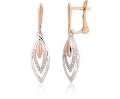 Diamond Sky Jewelry Auksiniai auskarai su deimantais „Melisandra V“