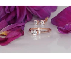 Diamond Sky Jewelry Auksinis žiedas su cirkoniais „Khonsu III“