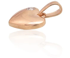 Diamond Sky Jewelry Raudono aukso 585 prabos pakabukas su cirkoniais „Amor XXIII“