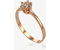 Diamond Sky Jewelry Auksinis žiedas su cirkoniais „Naujoji Klasika VII“