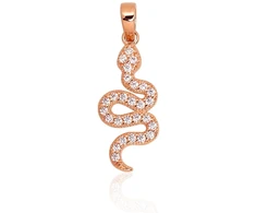 Diamond Sky Jewelry Auksinis pakabukas su cirkoniais „Gyvatė“
