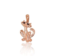 Diamond Sky Jewelry Raudono aukso 585 prabos pakabukas su cirkoniais „Katė V“