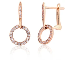 Diamond Sky Jewelry Auksiniai auskarai su deimantais „Omega“