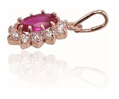 Diamond Sky Jewelry Auksinis pakabukas su cirkoniais „Ferro (Fuchsia)“
