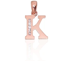 Diamond Sky Jewelry Auksinis raidės pakabukas su cirkoniais „K III“