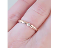 Diamond Sky Jewelry Auksinis žiedas su deimantais „Naujoji Klasika II“