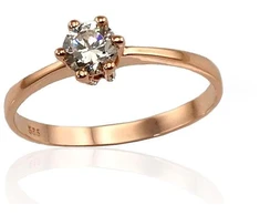 Diamond Sky Jewelry Auksinis žiedas su cirkoniais „Naujoji Klasika VII“