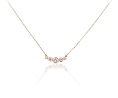 Diamond Sky Jewelry Raudono aukso 585 prabos vėrinys su cirkoniais „Juno VII“