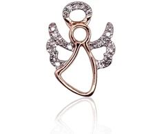 Diamond Sky Jewelry Raudono aukso 585 prabos pakabukas su deimantais „Angel“