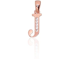 Diamond Sky Jewelry Auksinis raidės pakabukas su cirkoniais „J III“