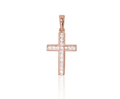 Diamond Sky Jewelry Auksinis kryželis su cirkoniais „Klasika Gold XVIII“