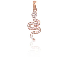 Diamond Sky Jewelry Auksinis pakabukas su cirkoniais „Gyvatė III“