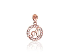 Diamond Sky Jewelry Auksinis raidės pakabukas su cirkoniais „A“