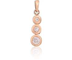 Diamond Sky Jewelry Raudono aukso 585 prabos pakabukas su cirkoniais „Juno III“