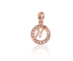 Diamond Sky Jewelry Auksinis raidės pakabukas su cirkoniais „N“