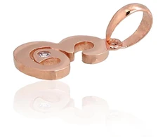 Diamond Sky Jewelry Auksinis raidės pakabukas su cirkoniais „E IV“