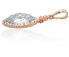 Diamond Sky Jewelry Raudono aukso 585 prabos pakabukas su deimantais ir topazais „Assortment“