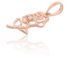 Diamond Sky Jewelry Auksinis pakabukas su cirkoniais „Golden Rose“