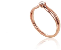 Diamond Sky Jewelry Raudono aukso 585 prabos žiedas su deimantais „Gražus Sapnas III“