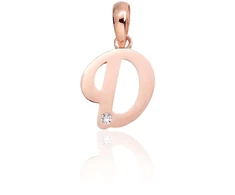 Diamond Sky Jewelry Auksinis raidės pakabukas su cirkoniais „D IV“