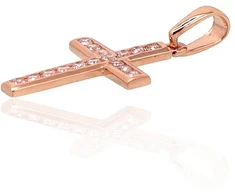 Diamond Sky Jewelry Auksinis kryželis su cirkoniais „Klasika Gold XVIII“