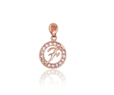 Diamond Sky Jewelry Auksinis raidės pakabukas su cirkoniais „F“