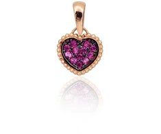 Diamond Sky Jewelry Raudono aukso 585 prabos pakabukas su cirkoniais „Amor XXIV“