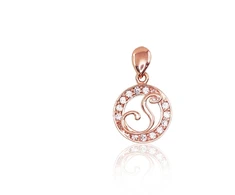 Diamond Sky Jewelry Auksinis raidės pakabukas su cirkoniais „S“