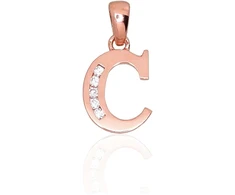 Diamond Sky Jewelry Auksinis raidės pakabukas su cirkoniais „C III“