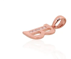 Diamond Sky Jewelry Auksinis raidės pakabukas su cirkoniais „B III“